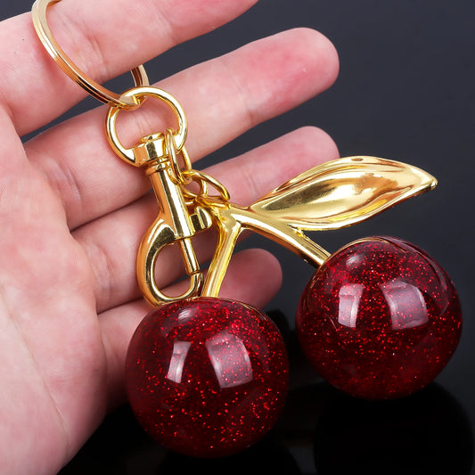 Red Cherry Keychain