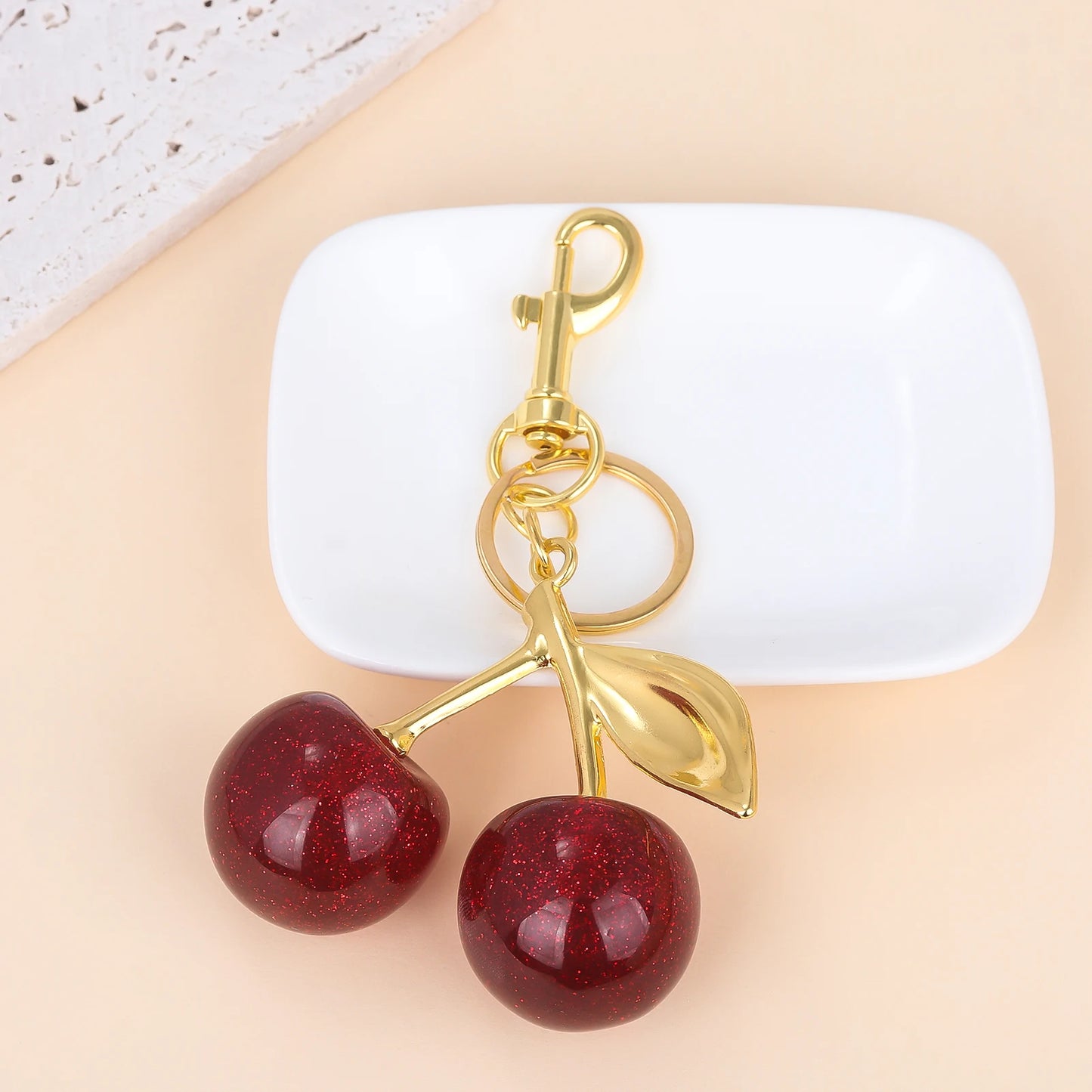 Red Cherry Keychain