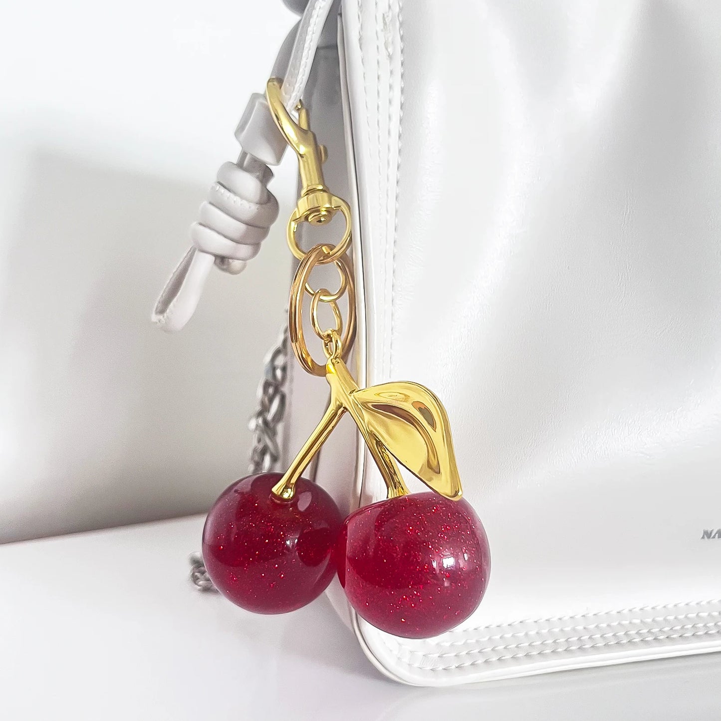 Red Cherry Keychain